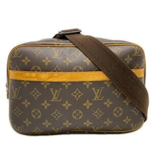 LOUIS VUITTON Monogram Reporter PM M45254 Shoulder Bag in Brown Coated Canvas...